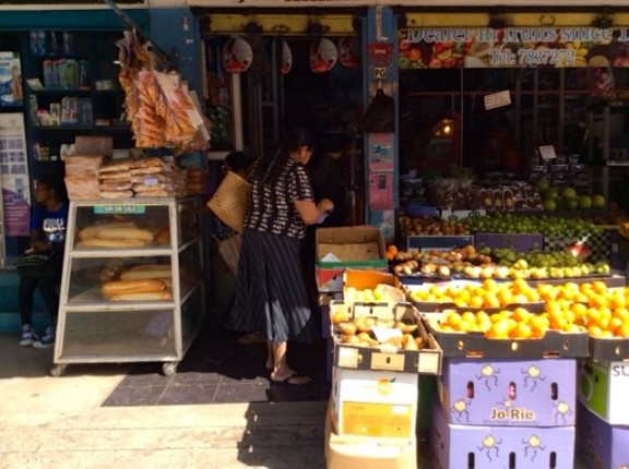 Fruit and Bread Stall in Mauritius