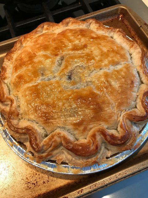 tourtière cooked meat pie PDC delicious warm oven pan pastry
