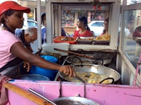 Samoosa Vendor in Mauritius