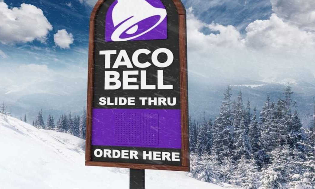 Taco Bell Slide through window