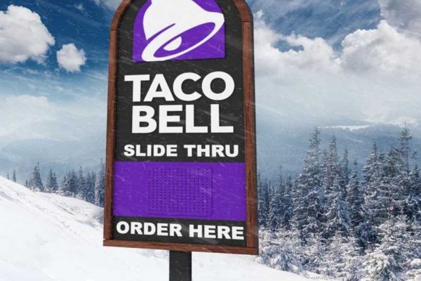 Taco Bell Slide through window